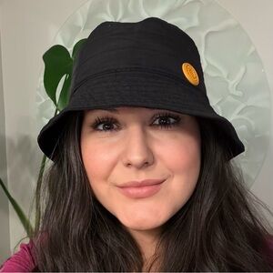 FRENCH CONNECTION Black Fleece Lined Bucket Hat ONE SIZE Warm Winter Spring Fall